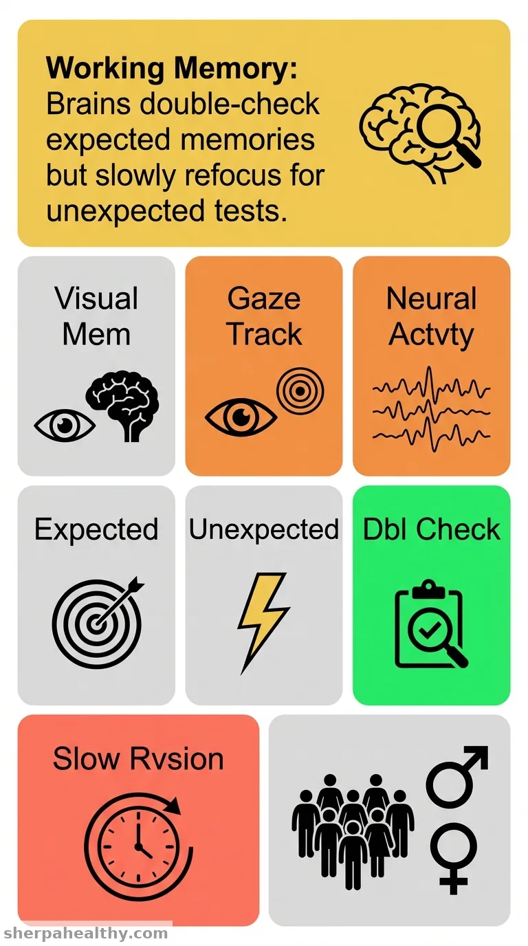 Re-focusing visual working memory during expected and unexpected memory tests.