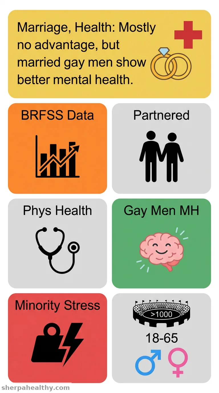 Revisiting Marriage and Physical and Mental Health Among Partnered Gay and Lesbian Adults: An Analysis of Behavioral Risk Factor Surveillance System Data, 2014-2023.
