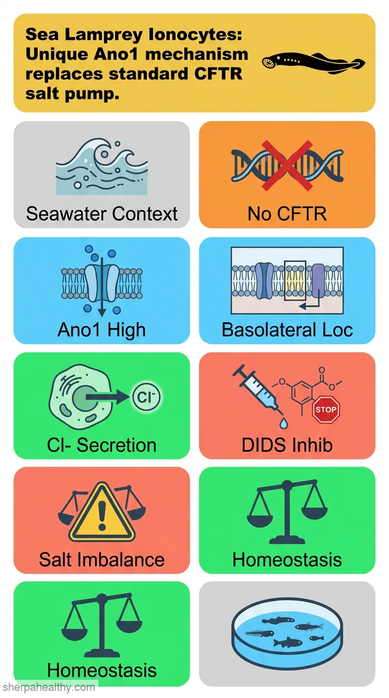 A Cftr-independent, Ano1-rich seawater-adaptive ionocyte in sea lamprey gills.