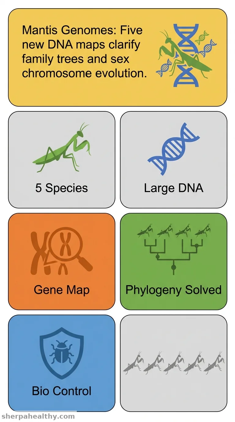 The genomes of 5 mantises provide insights into sex chromosome evolution and Mantodea phylogeny clarification.
