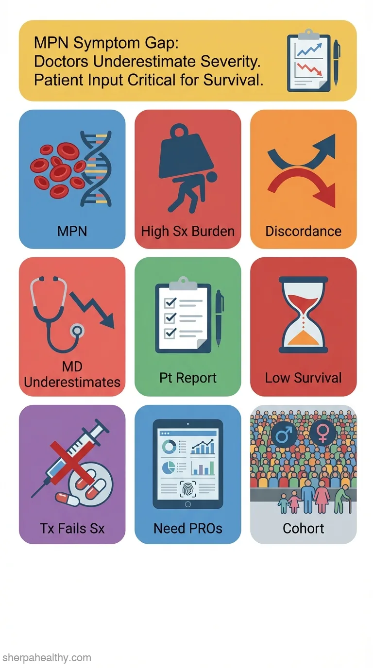 Comparison of recognition of symptom burden in MPN between patient- and physician-reported assessment - an intraindividual analysis by the German Study Group for MPN (GSG-MPN).