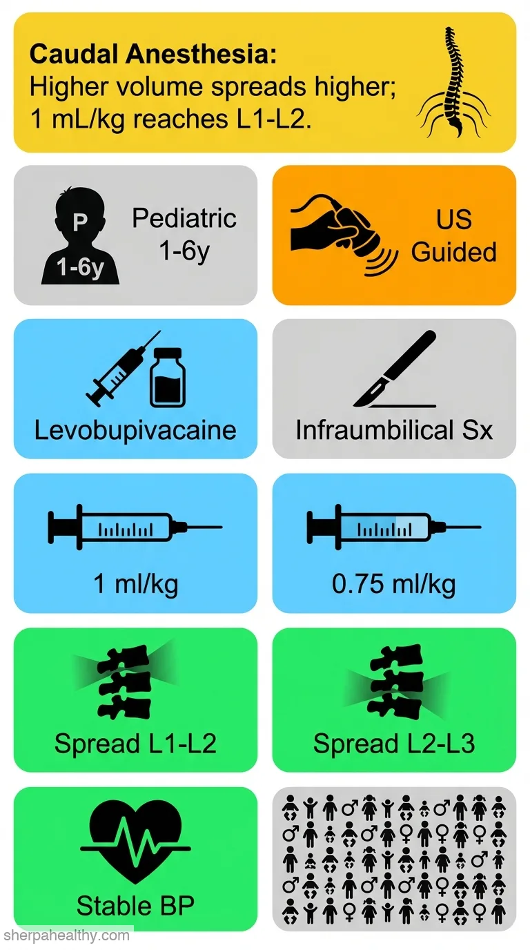 Assessment of Cranial Spread of Two Different Volumes of Local Anesthetics Using Ultrasound during Caudal Blockade in Children.