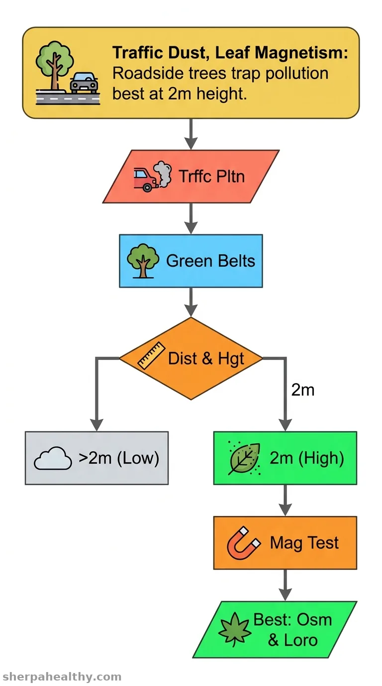 Monitoring dust retention variations in different functional zones based on leaf magnetism and the influence of green belt spatial layouts on leaf dust retention.