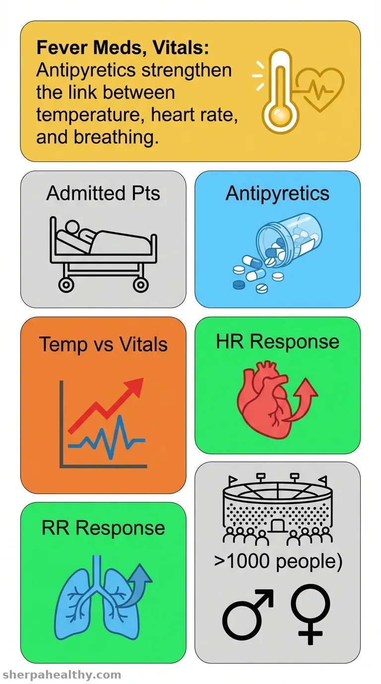 The effect of antipyretic medication on the relationship between heart rate, respiratory rate and temperature in acutely admitted medical patients: A retrospective study.