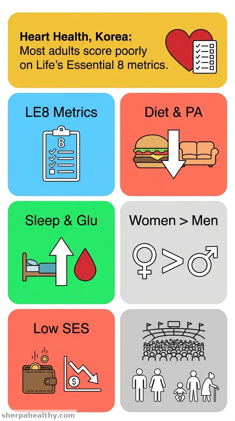 Korean Cardiovascular Health Status Assessed by Life's Essential 8 in Korean Adult Population: Based on Data From the Korean National Health and Nutrition Examination Survey 2014-2021.
