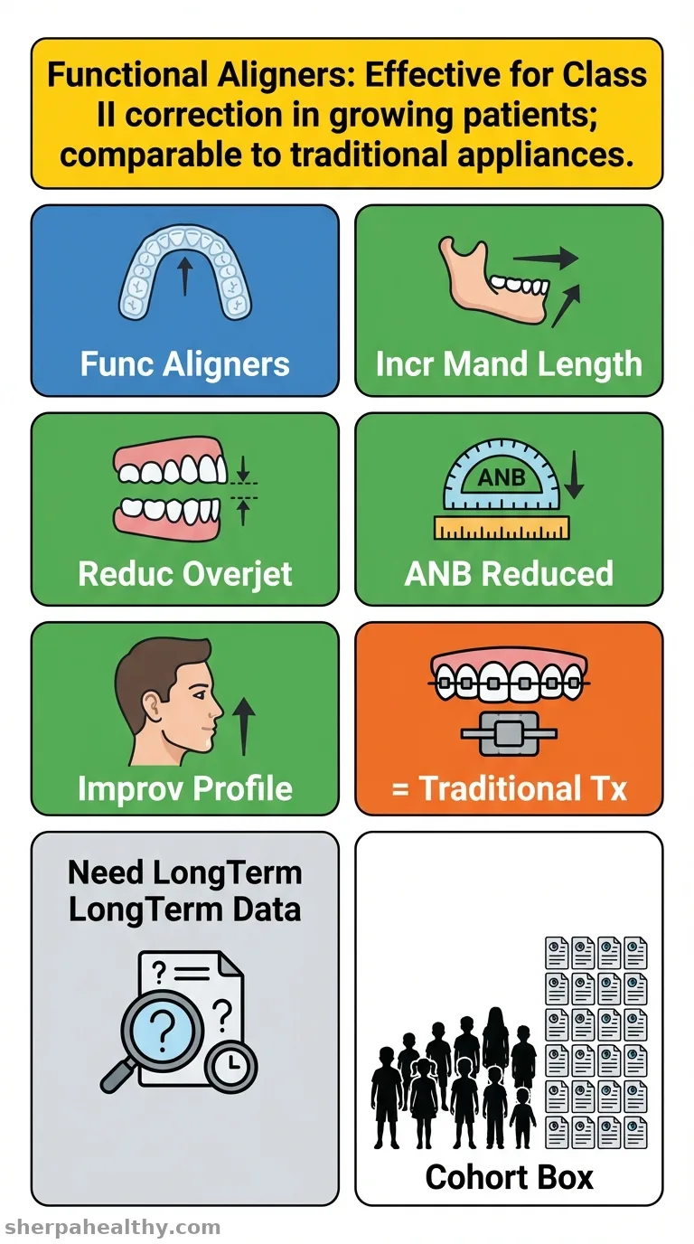 The Effectiveness of Functional Clear Aligners for Class II Correction in Growing Patients: A Systematic Review and Meta-Analysis.