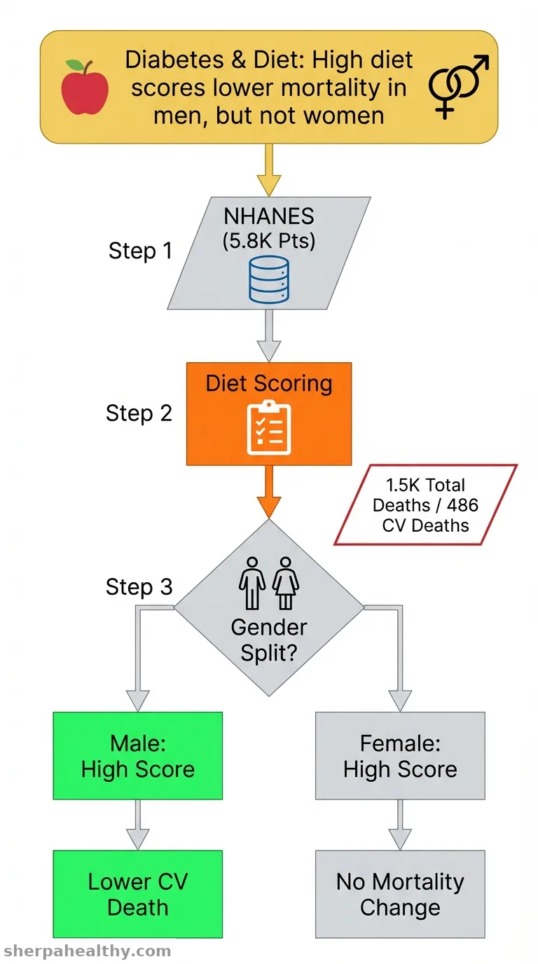Sex-specific associations between diet quality and mortality in adults with diabetes: findings from NHANES 2001-2018.