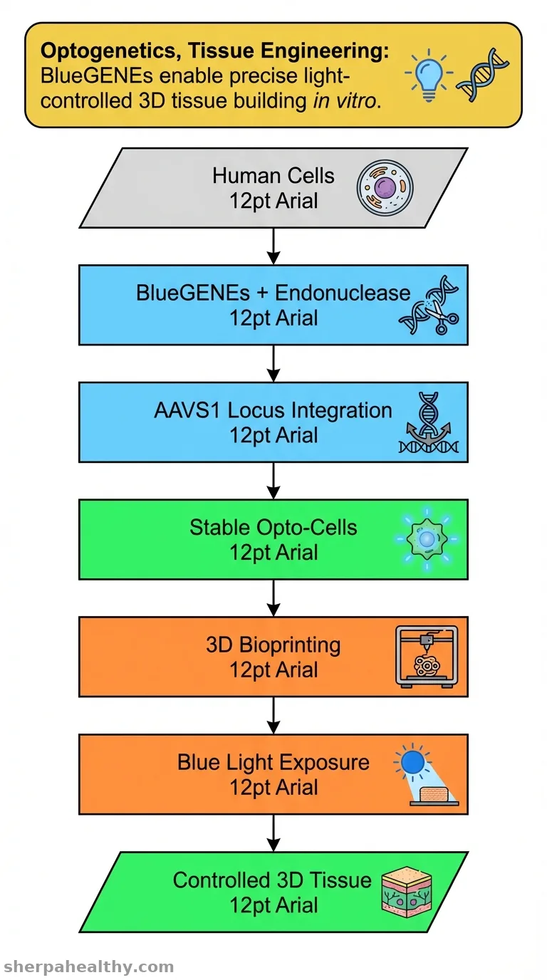 Optogenetic BlueGENEs engineered into a human safe harbor locus.