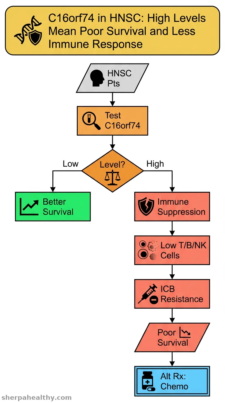 C16orf74 is a novel prognostic biomarker and associates with immune infiltration in head and neck squamous cell carcinoma.