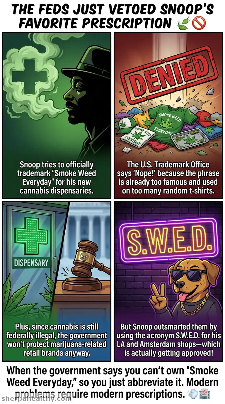 Snoop Dogg Denied Federal Trademark for ‘Smoke Weed Everyday’ Cannabis Brand