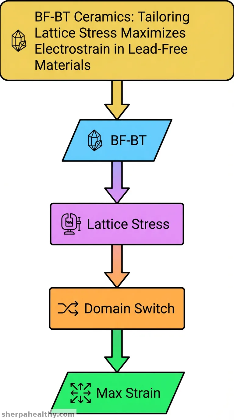 Optimizing Domain Structure and Switching Behavior via Tailoring Lattice Stress Distribution to Maximize Electrostrain in BF-BT Ceramics.