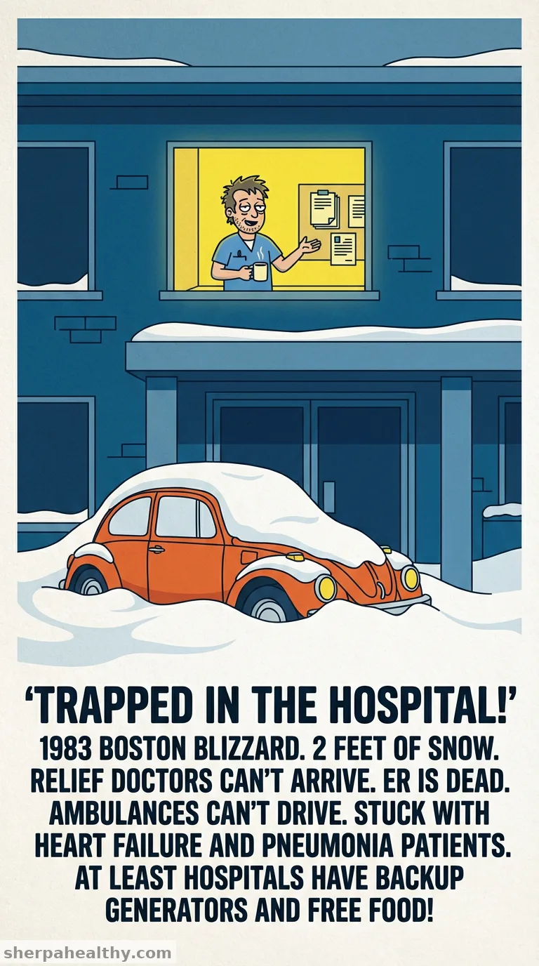 Surviving a hospital blizzard as a physician on call