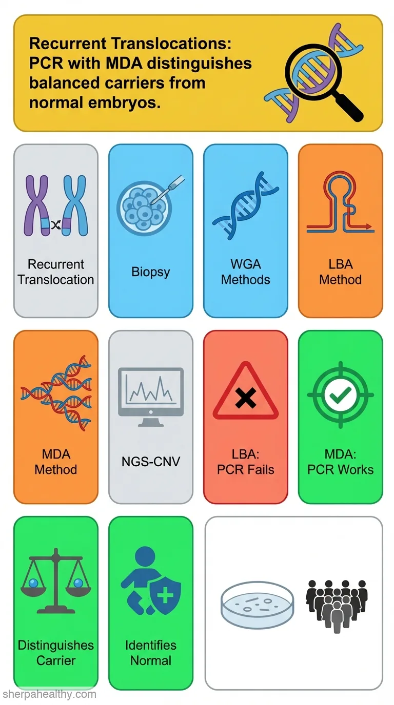 Translocation-specific polymerase chain reaction in preimplantation genetic testing for recurrent translocation carrier.