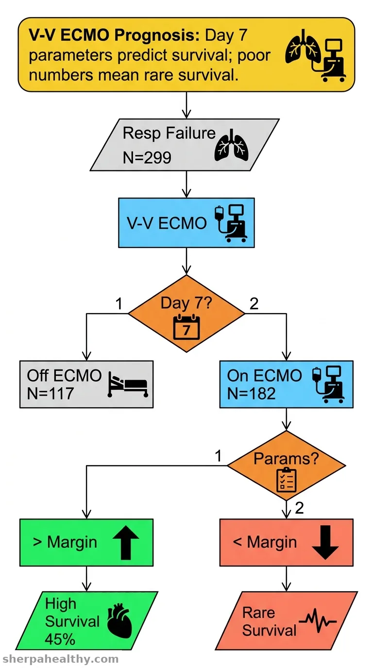 Prognosis After Seven Days of Veno-Venous Extracorporeal Membrane Oxygenation Support.