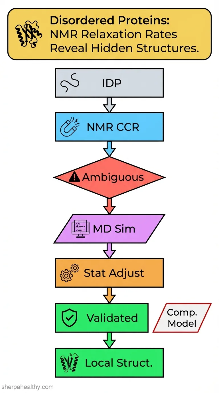 Local structure propensities in disordered proteins from cross-correlated NMR spin relaxation.