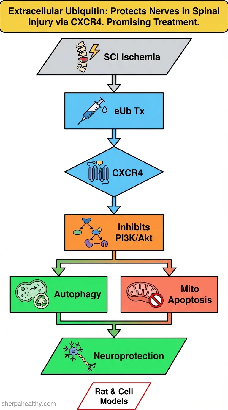 Extracellular Ubiquitin Enhances Autophagy and Inhibits Mitochondrial Apoptosis Pathway to Protect Neurons Against Spinal Cord Ischemic Injury via CXCR4.
