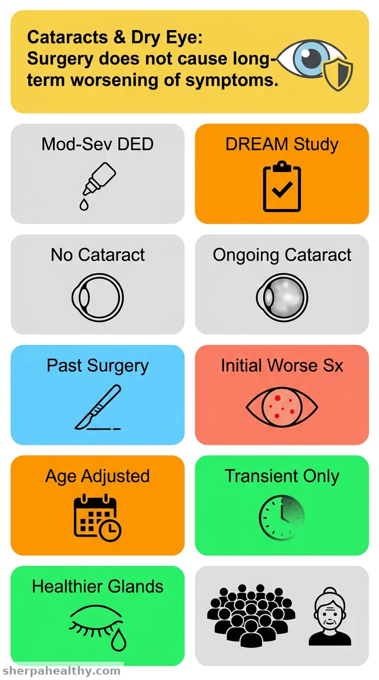 Association of Cataract History with Dry Eye Disease Signs and Symptoms in the DREAM Study.