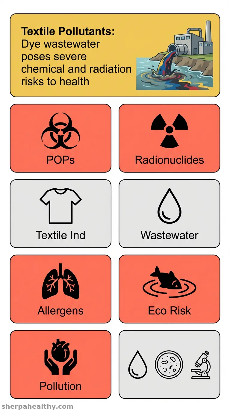 Radiological and chemical hazards of persistent organic pollutants in the textile sector.