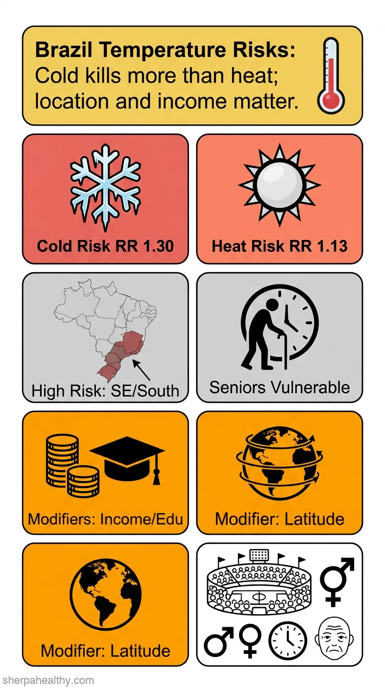 Effect modifiers of the temperature-mortality association for general and older adults population of Brazil's metropolitan areas.