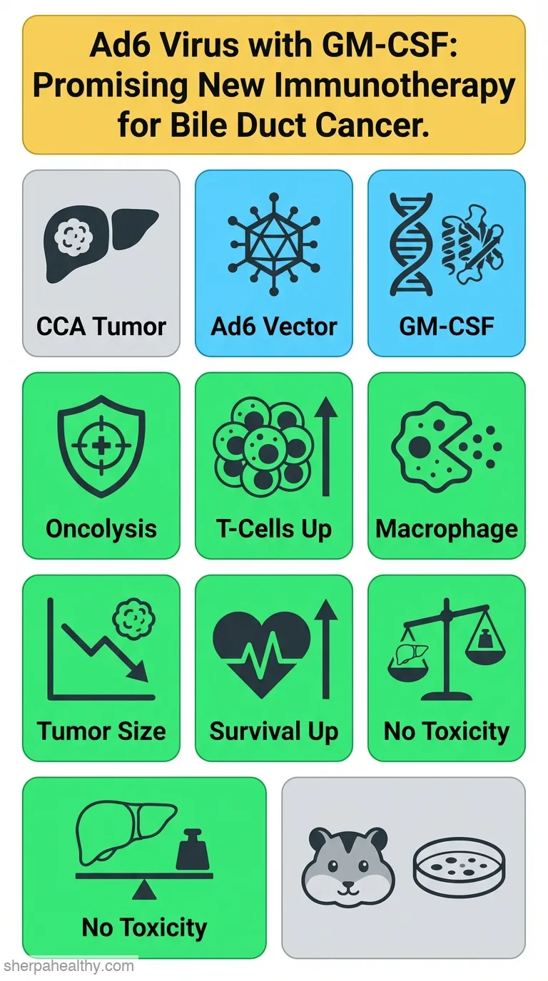 Ad6-Based GM-CSF Expressing Vector Displays Oncolytic and Immunostimulatory Effects in an Immunocompetent Syrian Hamster Model of Cholangiocarcinoma.