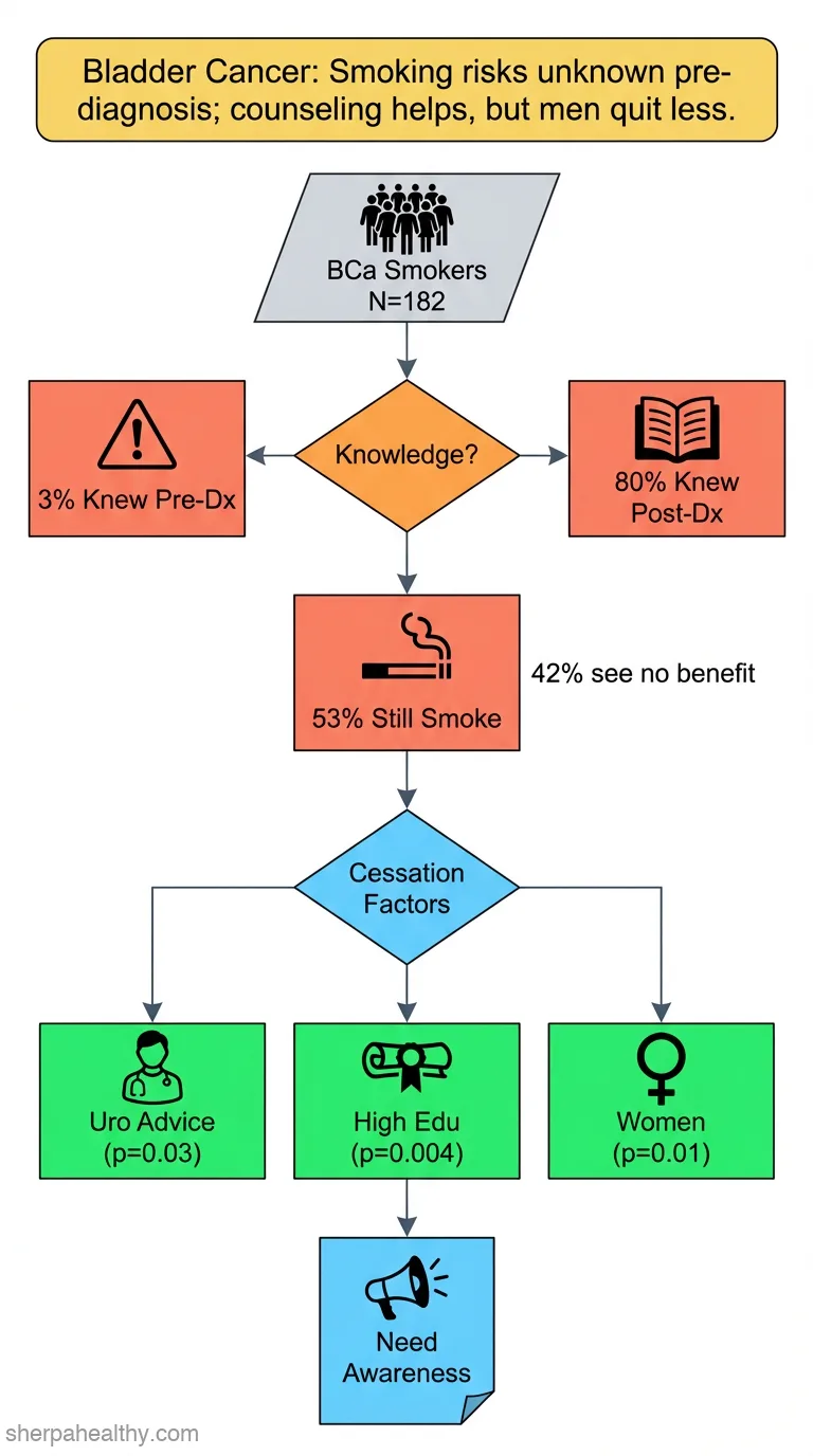 Factors influencing smoking cessation in Lebanese patients with bladder cancer: A cross sectional study.