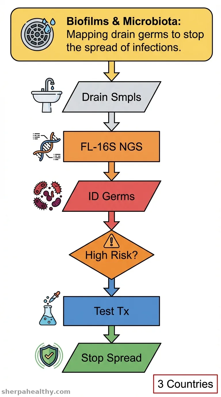 Deciphering the microbiota compositions of complex biofilms from hospital and domestic settings across Estonia, Germany, and the United Kingdom.
