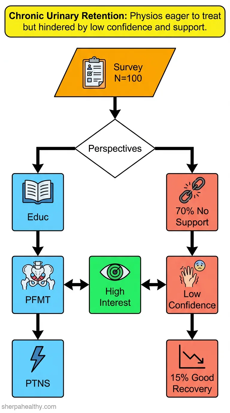 Nonsurgical treatment of chronic idiopathic urinary retention: a scoping survey of physiotherapists' perspectives.