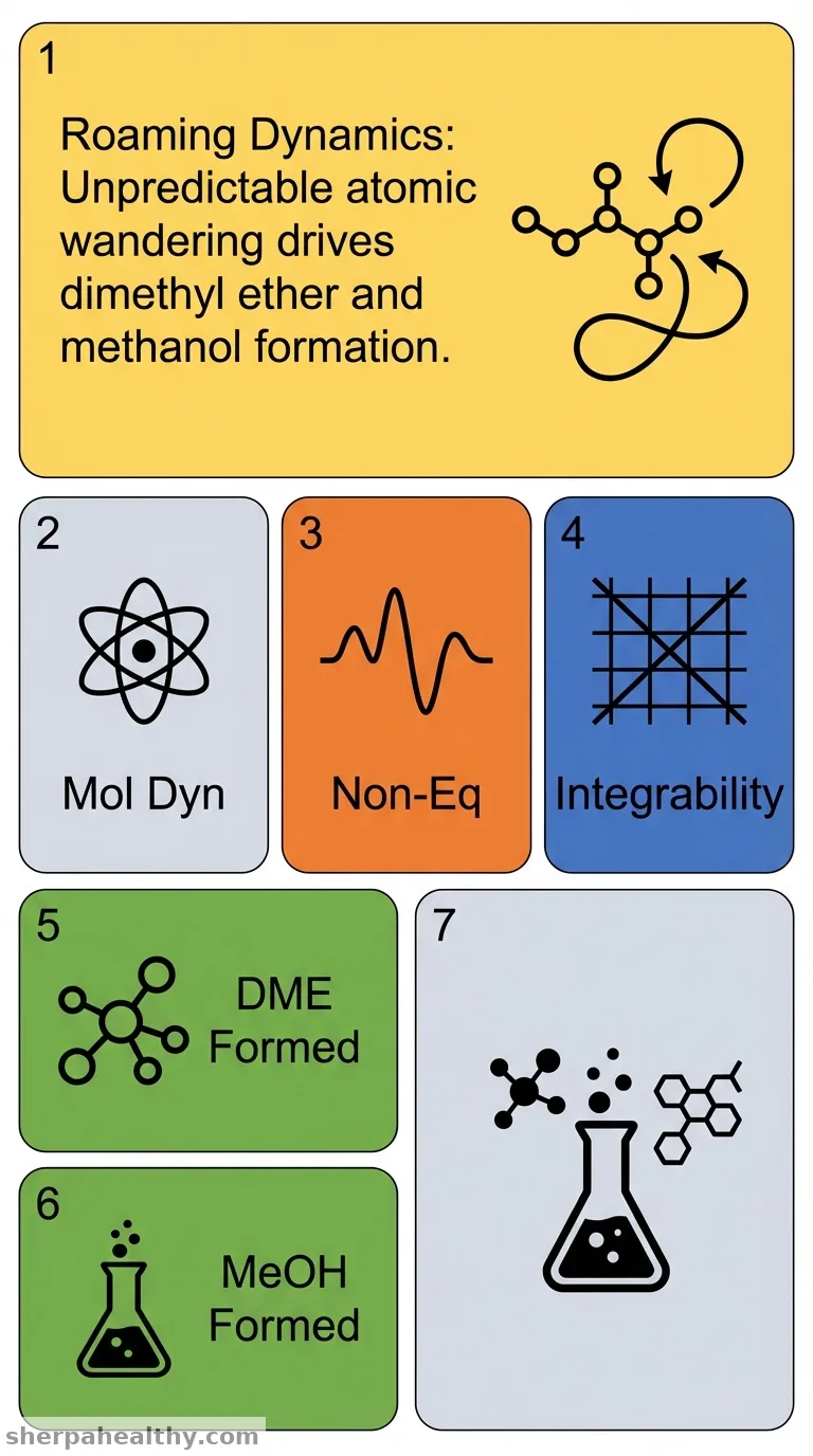 Roaming-controlled formation of dimethyl ether and methanol: role of nonequilibrium dynamics and integrability.