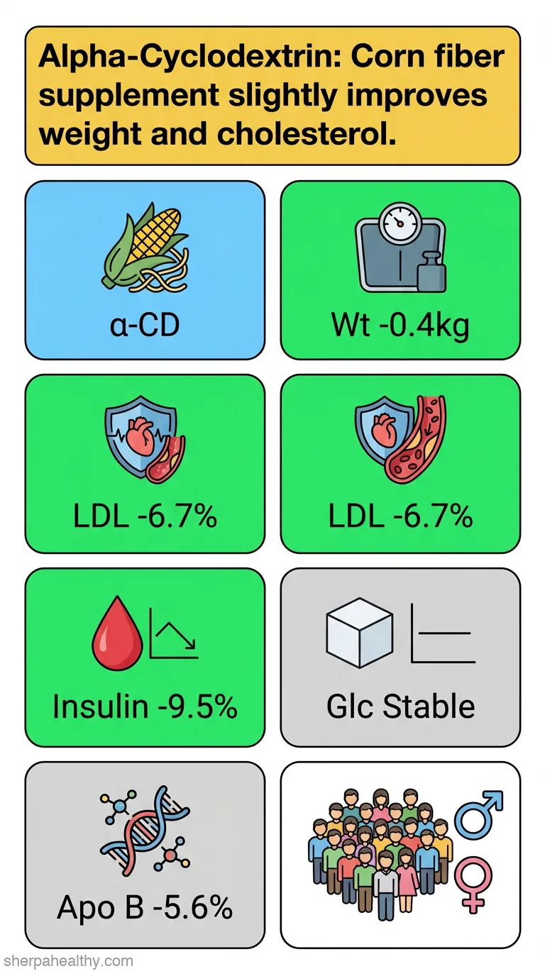 The beneficial effects of α-cyclodextrin on blood lipids and weight loss in healthy humans.