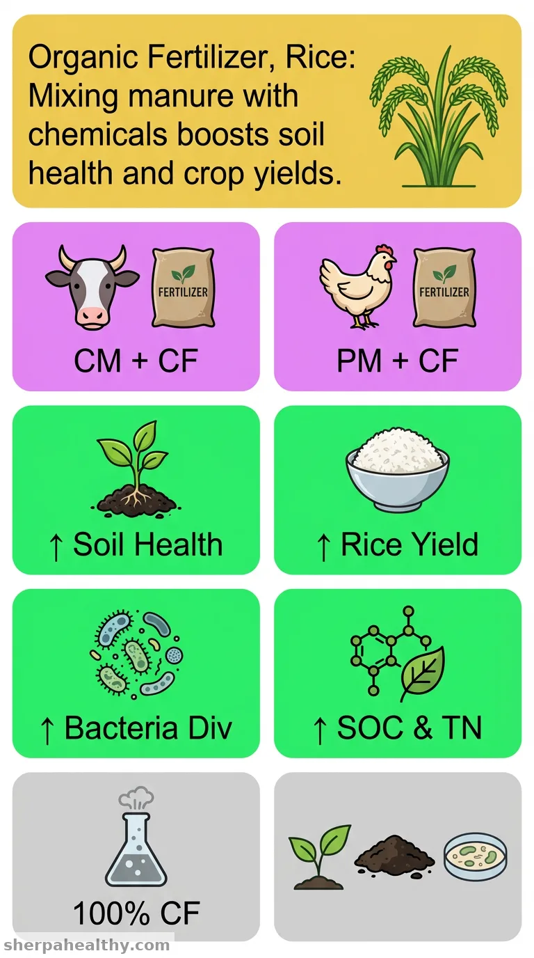 Partial Substation of Organic Fertilizer With Chemical Fertilizer Improves Soil Biochemical Attributes, Rice Yields, and Restores Bacterial Community Diversity in a Paddy Field.