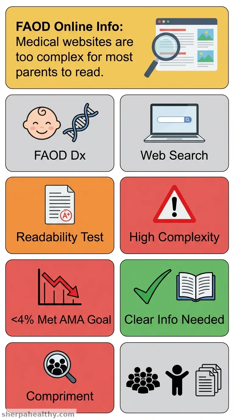 Analysis of readability of the top web searches for pediatric inborn errors of fatty acid metabolism.