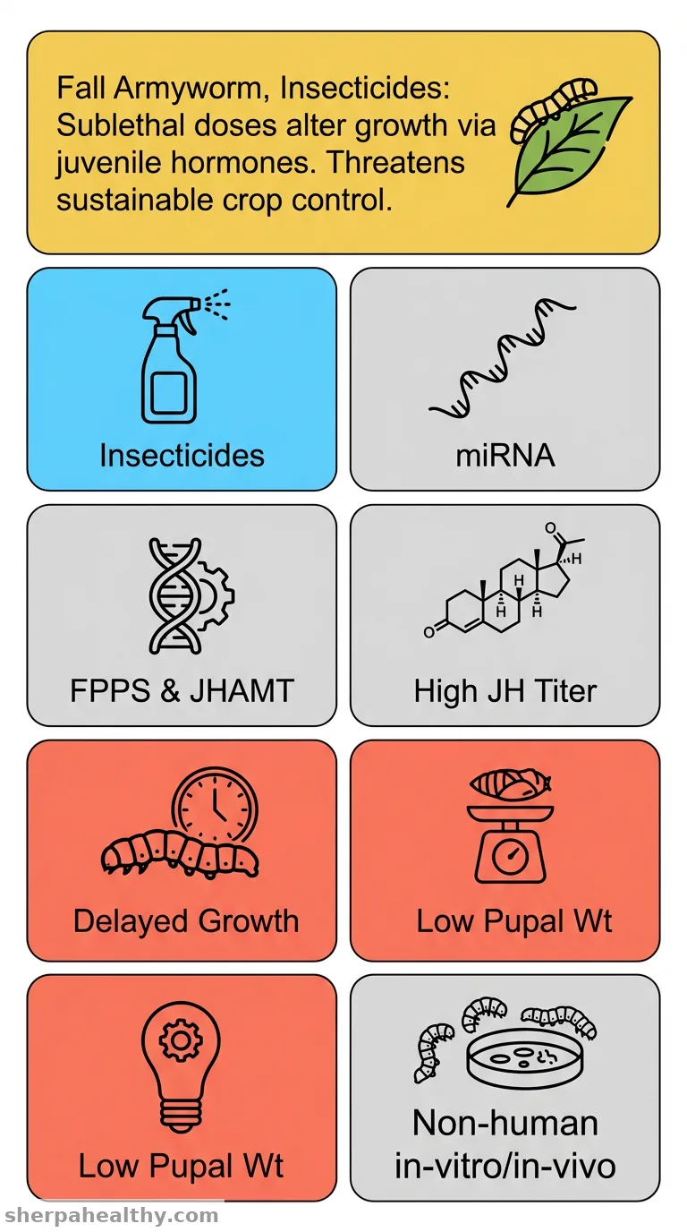 Insecticide-induced sublethal effect in the fall armyworm is mediated by miR-9993/miR-2a-3p - FPPS/JHAMT - JH molecular module.
