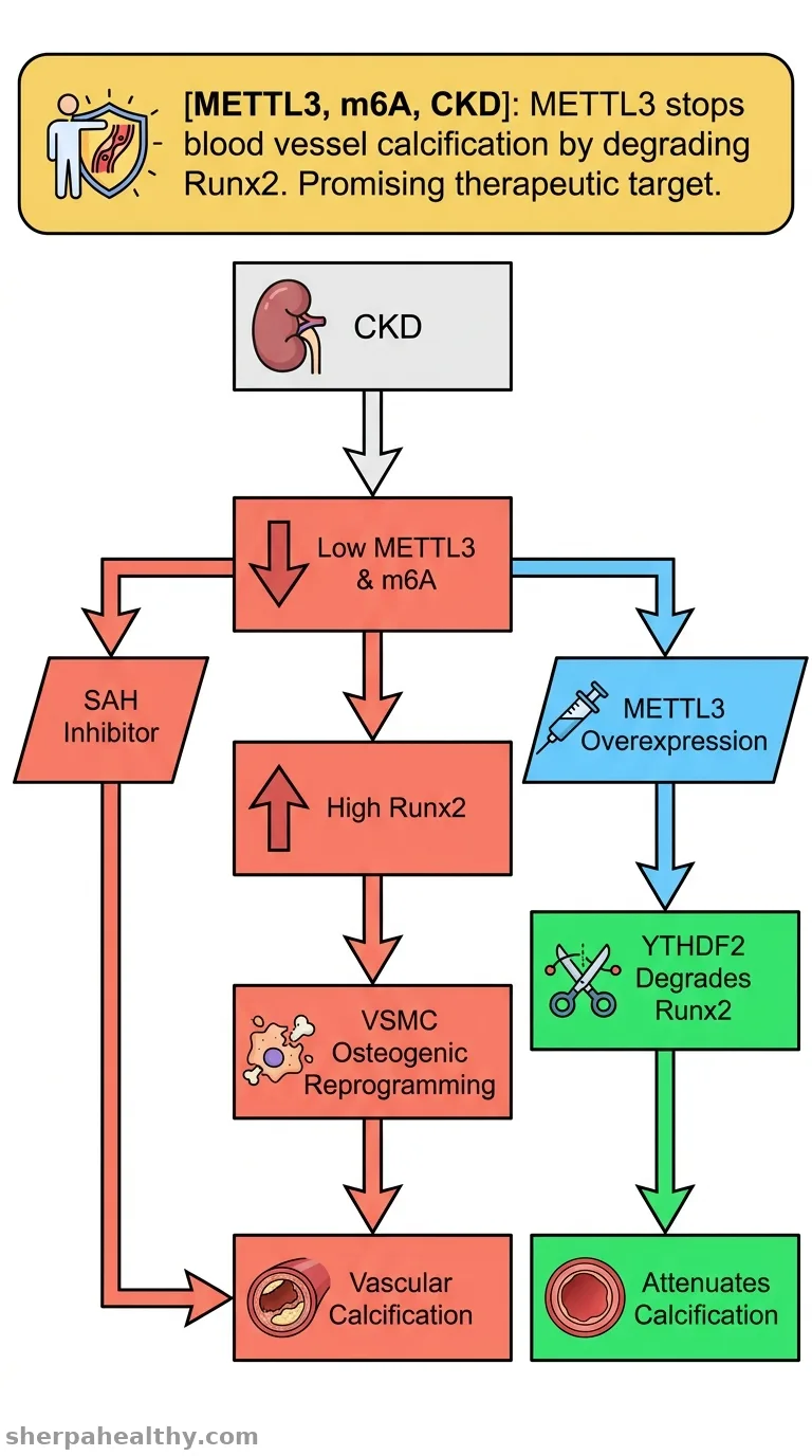 METTL3 obstructs vascular smooth muscle cells osteogenic reprogramming by methylating Runx2 in chronic kidney disease.