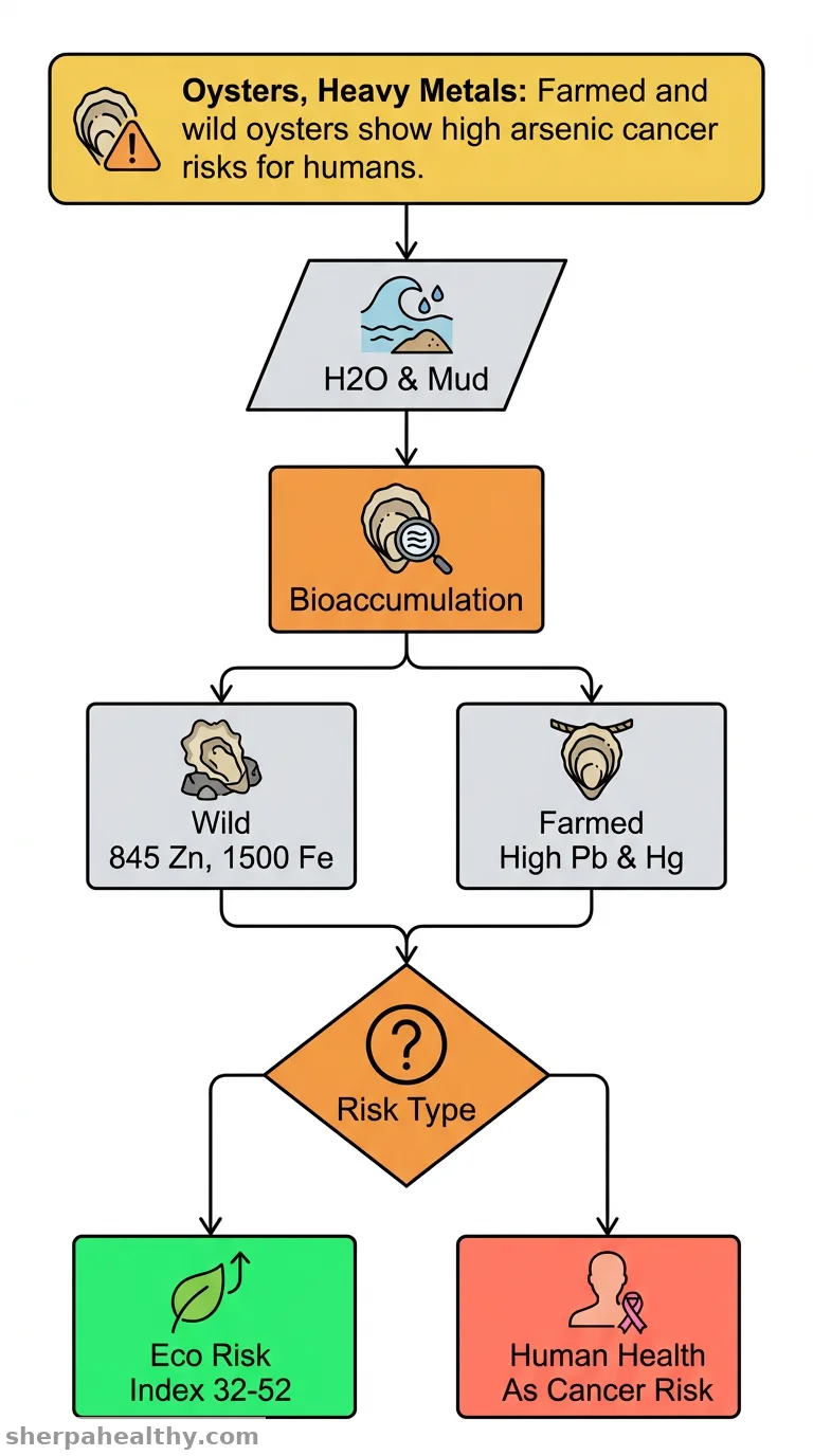 From water and sediment to seafood: Heavy metal contamination and human health risk in wild and cultured oysters from a developing coastal region.