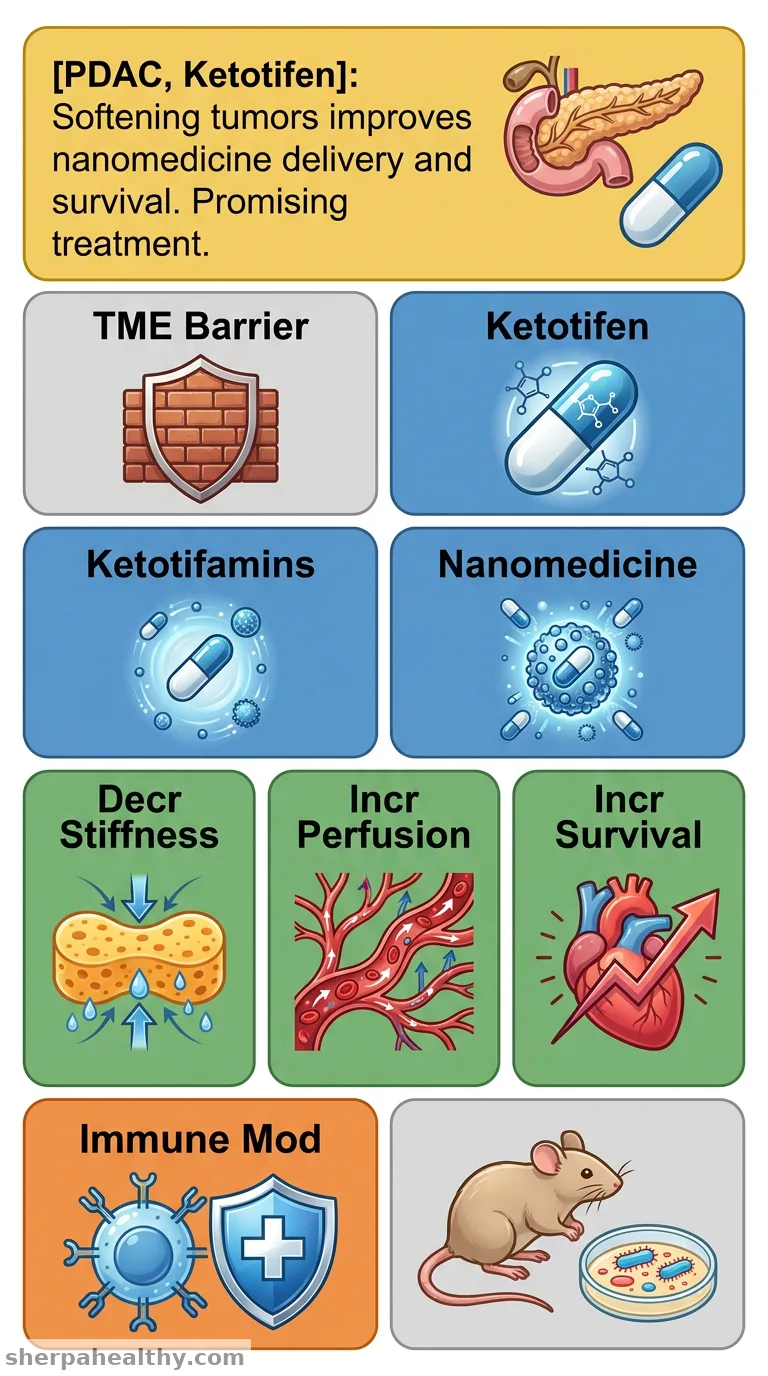 Enhancing nanomedicine efficacy in KPC pancreatic tumors through ketotifen-mediated tumor microenvironment remodeling.