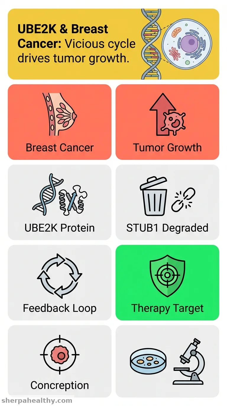 UBE2K promotes breast cancer growth by ubiquitinating and degrading STUB1 to regulate the PKA/CREB1 signaling pathway, forming a feedback loop.