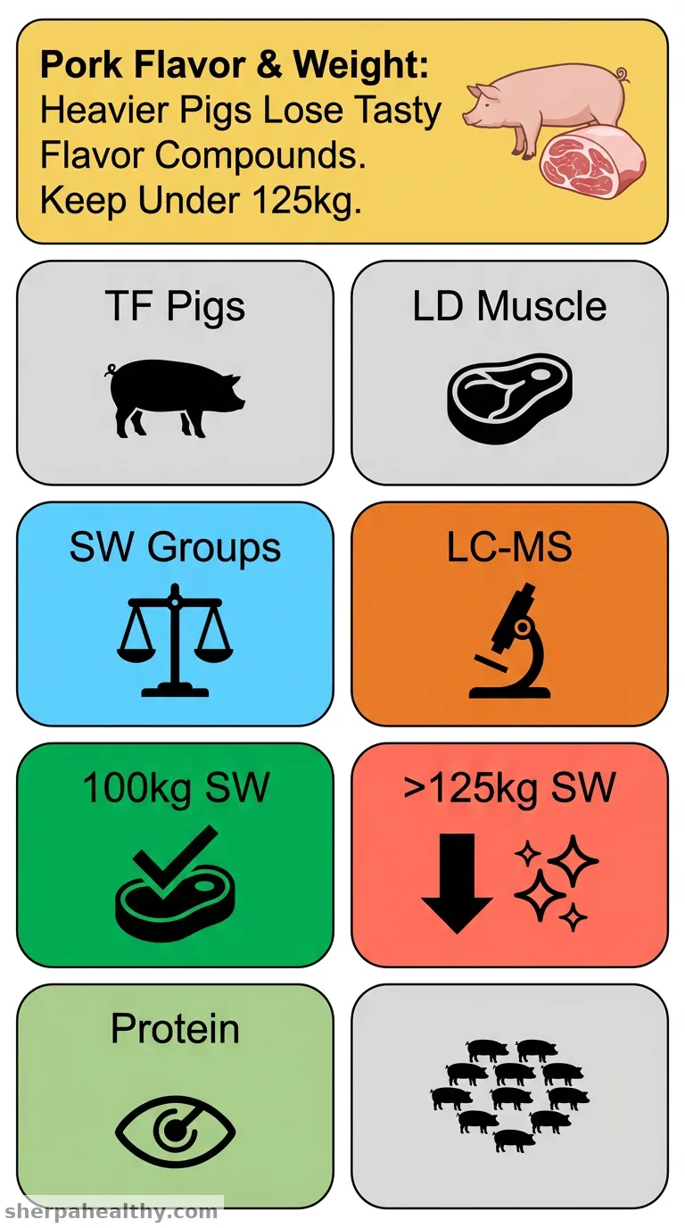 Impact of Slaughter Weight on Flavor Metabolites in Longissimus Dorsi Muscle of Tianfu Finishing Pigs.
