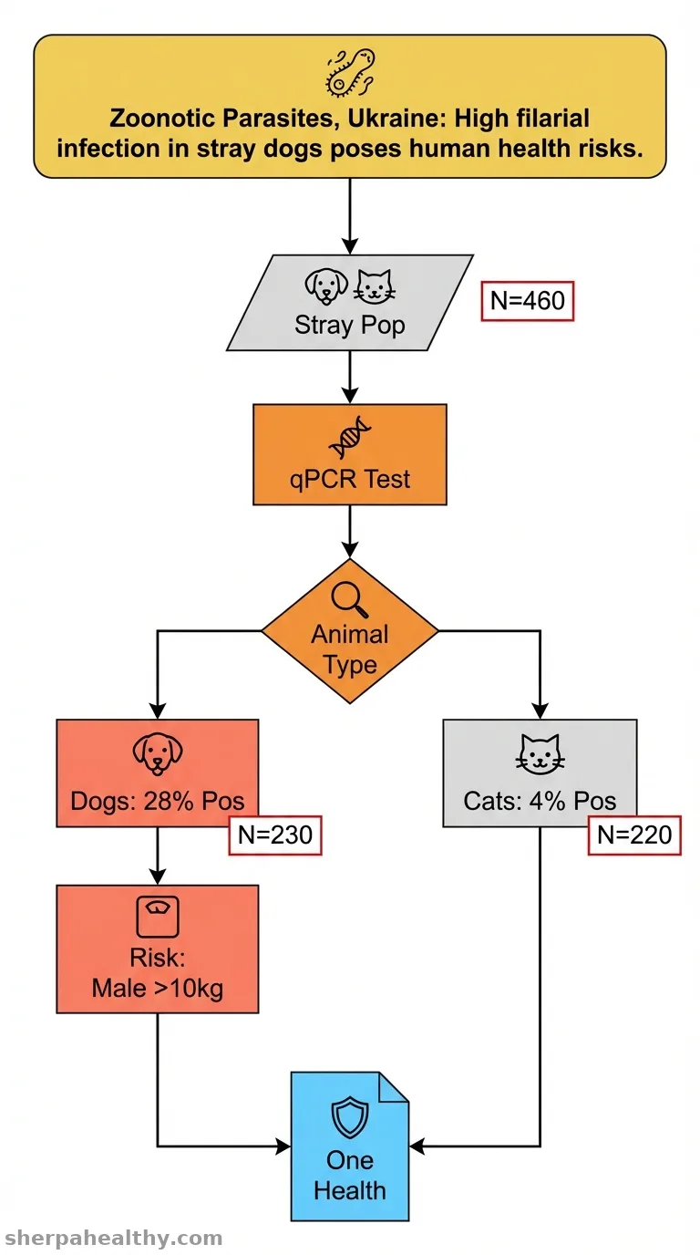 Molecular investigation of Dirofilaria repens, Dirofilaria immitis and Acanthocheilonema reconditum in stray dogs and cats in Ukraine.