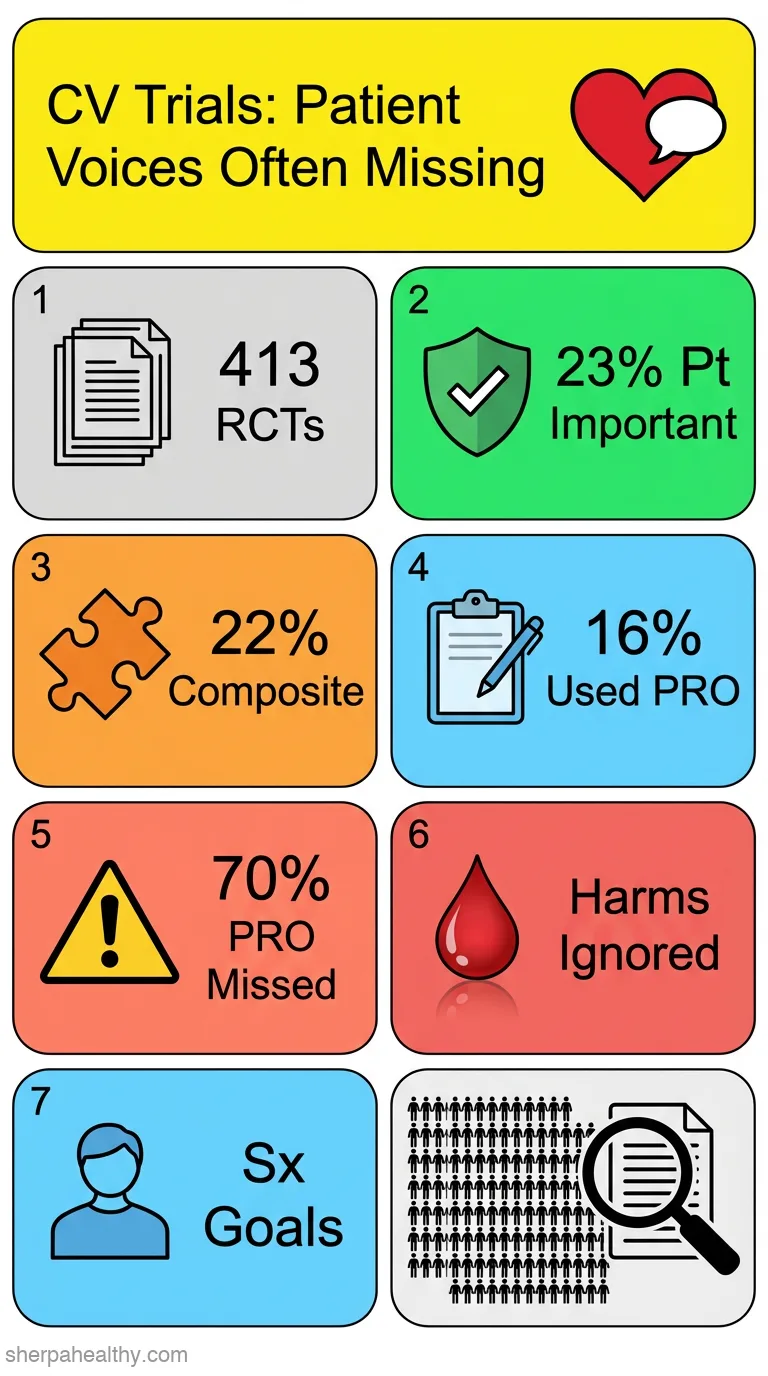 Outcome selection and role of patient reported outcomes in contemporary cardiovascular trials: systematic review.