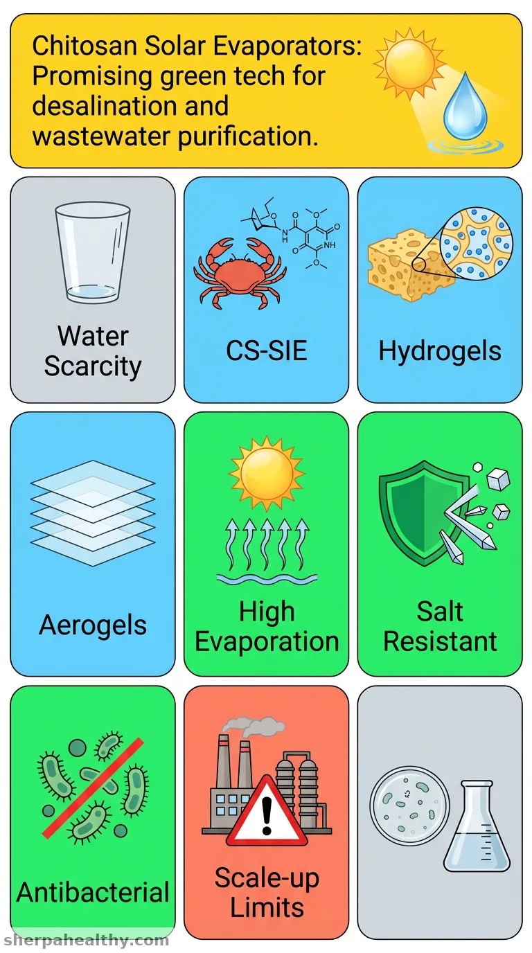 Multifunctional and sustainable chitosan-based interfacial materials for effective water evaporation, desalination, and wastewater purification: A review.