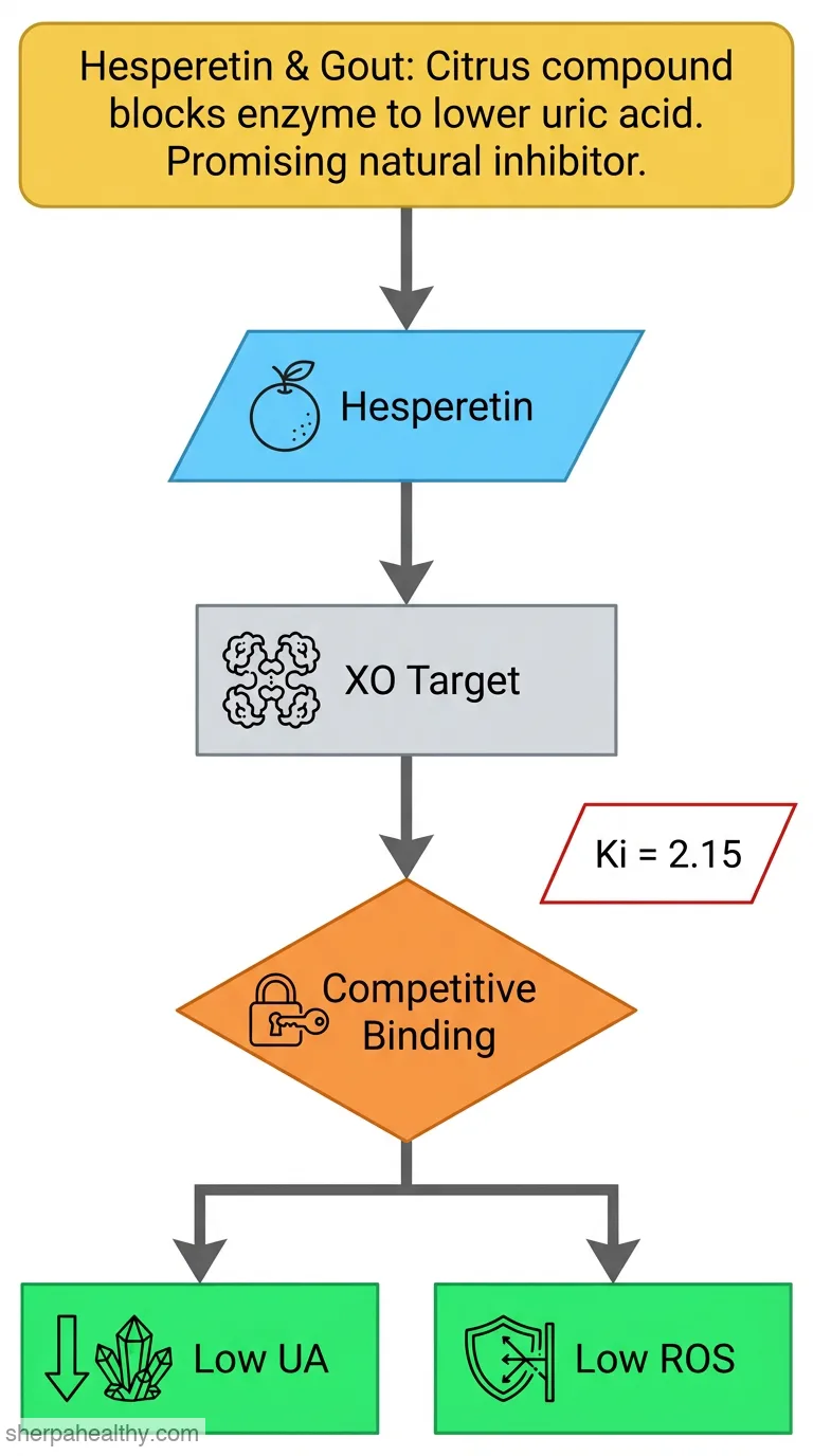Hesperetin acts as a potent xanthine oxidase inhibitor: New evidence from its reactive oxygen suppression and enzyme binding.