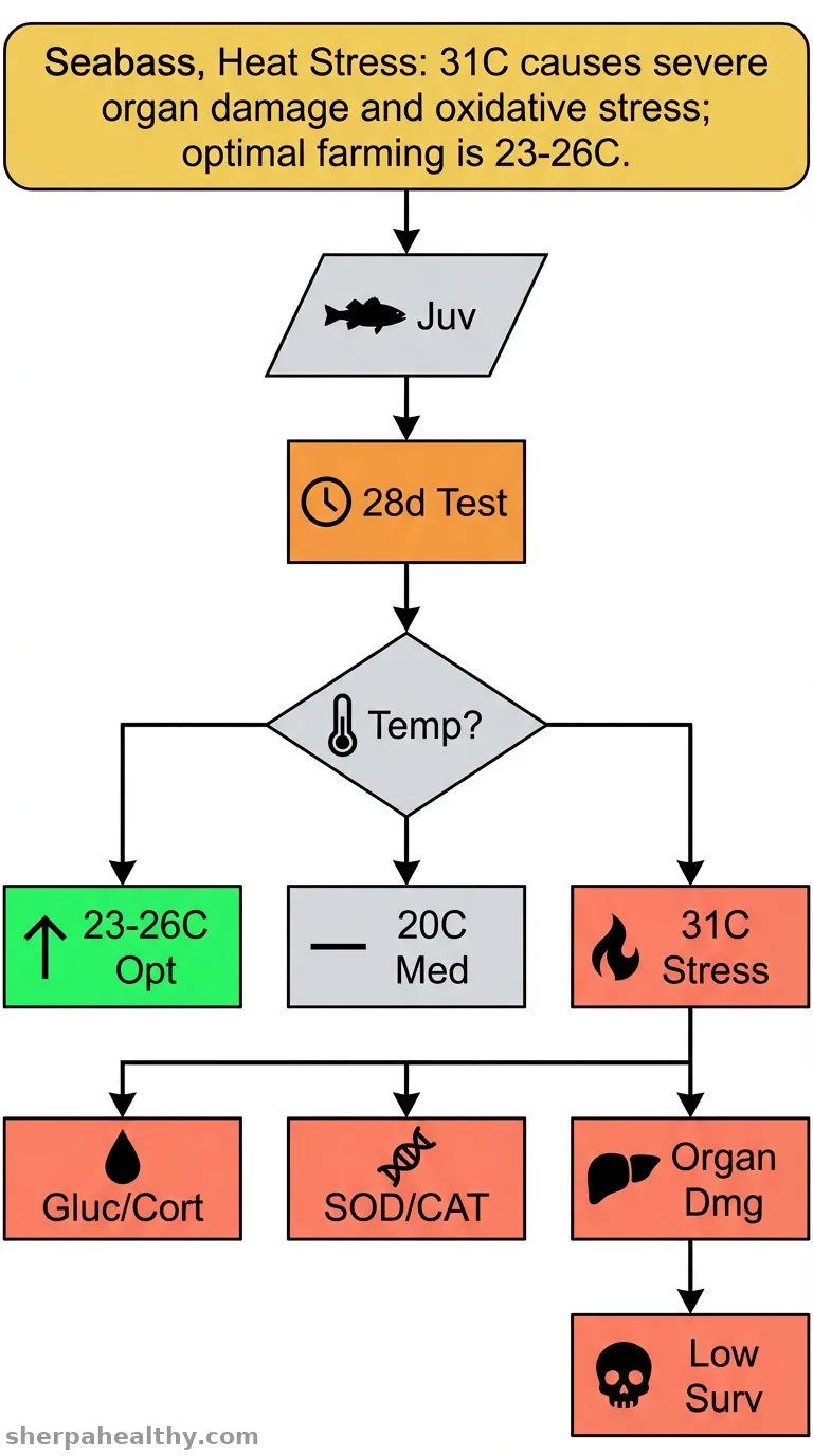 Influences of thermal stress on the growth biometrics, stress indicators, oxidative stress biomarkers, and histopathological alterations in European seabass, Dicentrarchus labrax, juveniles.