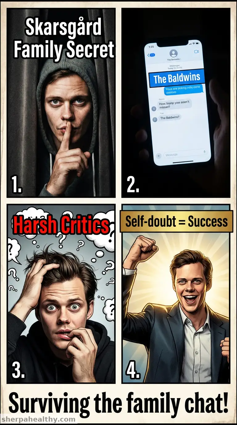 Bill Skarsgård Reveals Family Group Chat Name