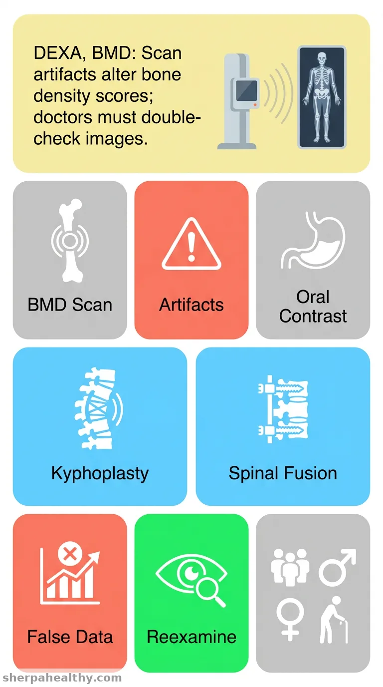 Artifacts affecting dual-energy X-ray absorptiometry and bone mineral density measurements: a case report and review of the literature.