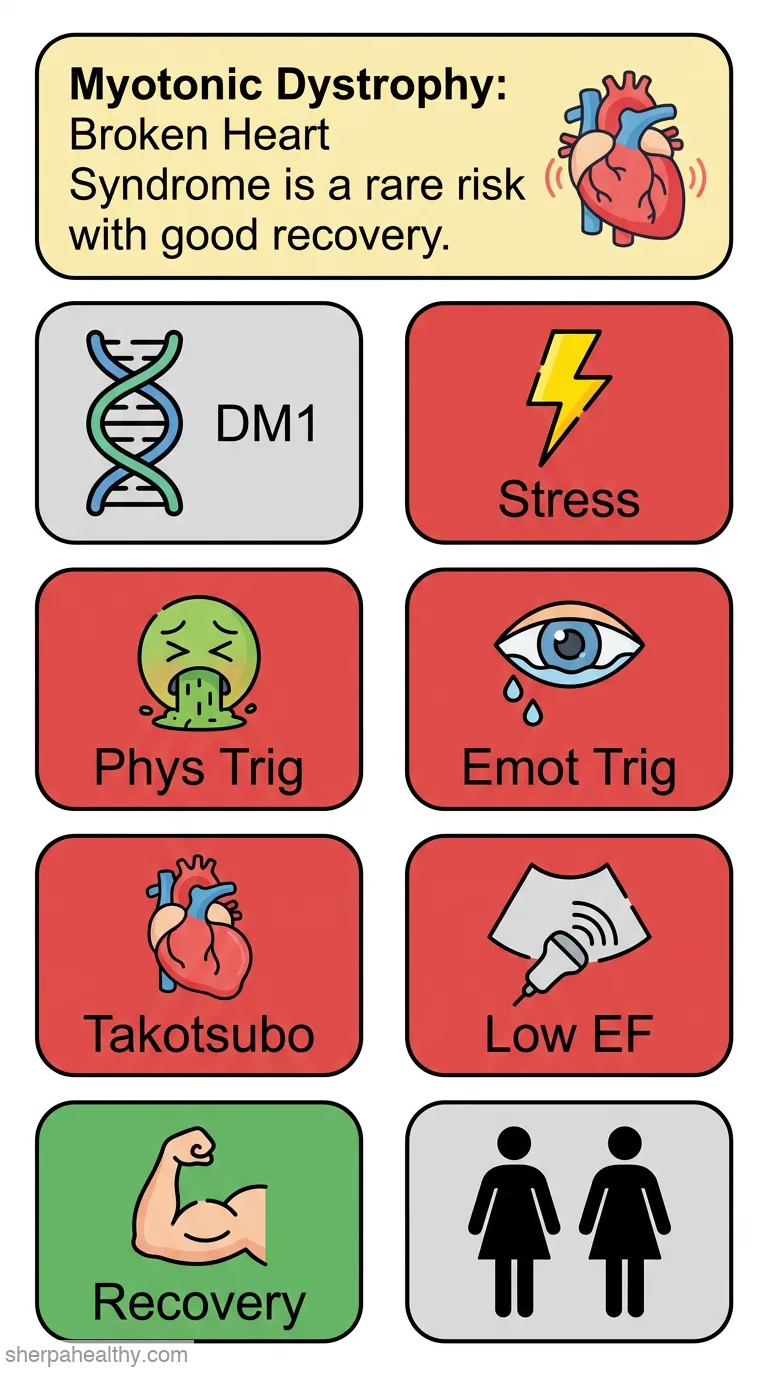 Myotonic Dystrophy and Stress Induced Cardiomyopathy: A Case Series.