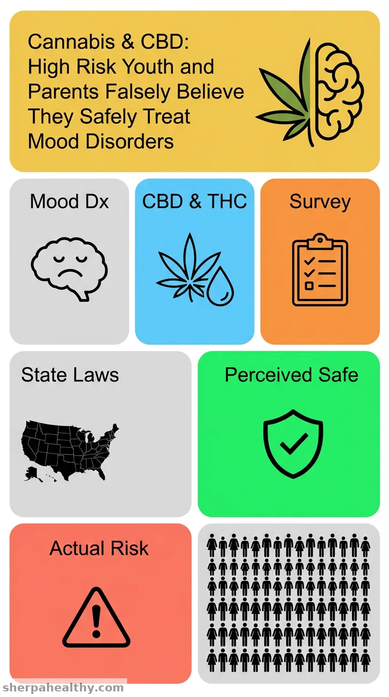 Differences in Cannabis and Cannabidiol Attitudes, Perceptions, and Behaviors Between US Adolescents Receiving Mood Disorder Treatment and Their Parents Across Legal Contexts.