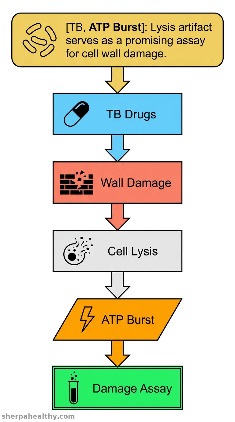 The mycobacterial ATP burst is a lysis artifact and serves as an assay for drug-induced cell wall damage.