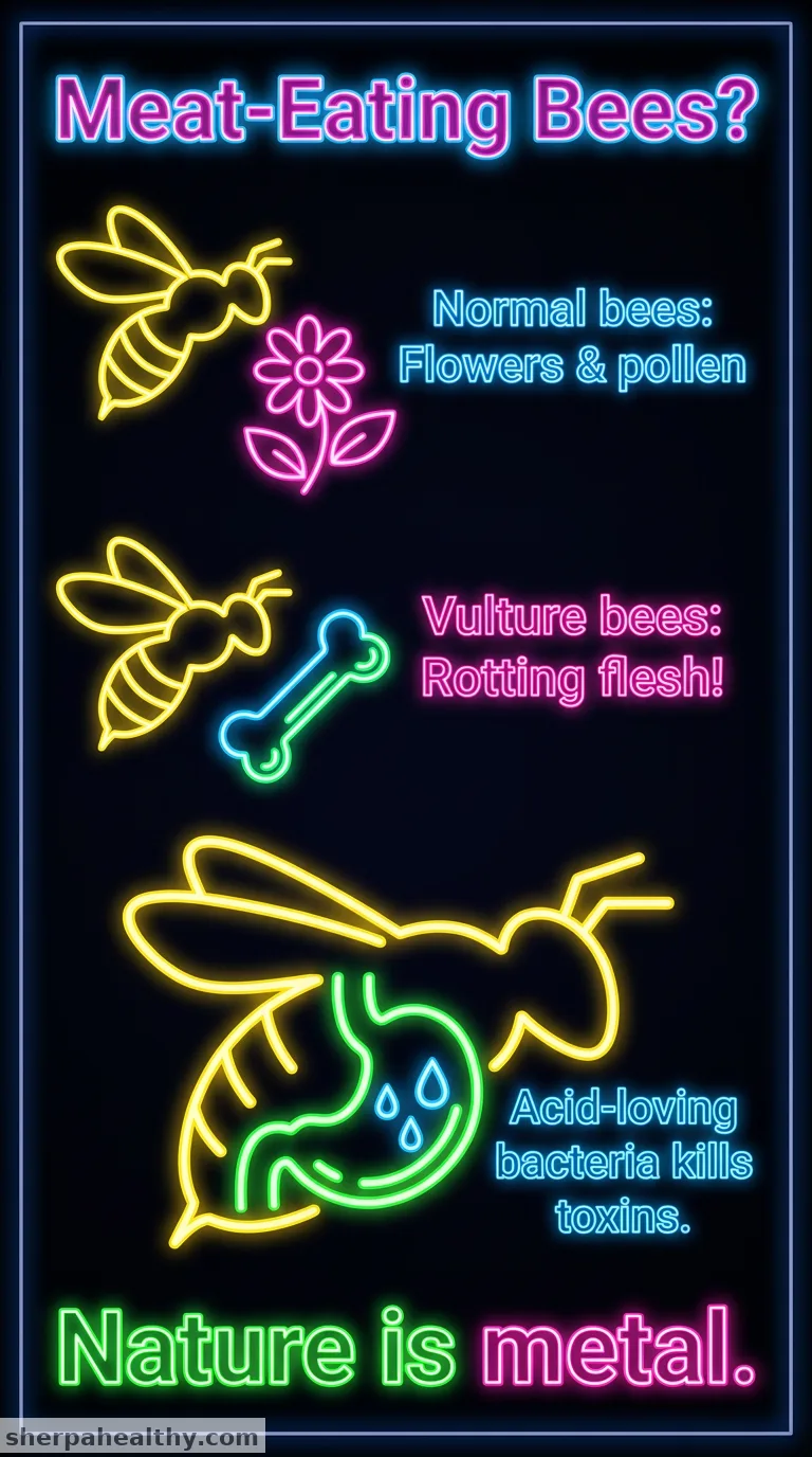 Some Bees Have A Taste For Flesh, Can Smell Carrion From Half A Mile Away, And Turn Digested Meat Into Honey