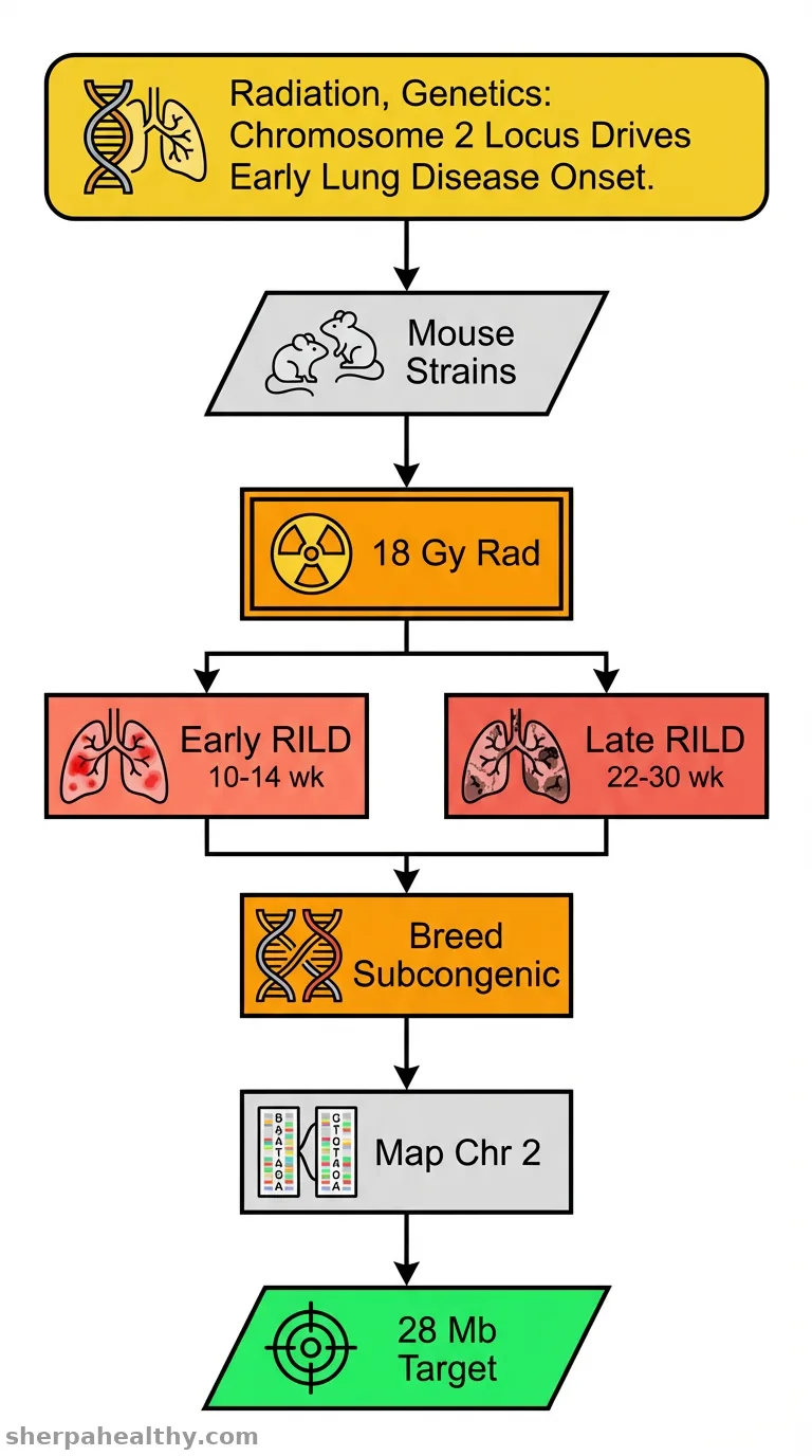 A chromosome 2 locus influences the onset of radiation-induced lung disease in mice.
