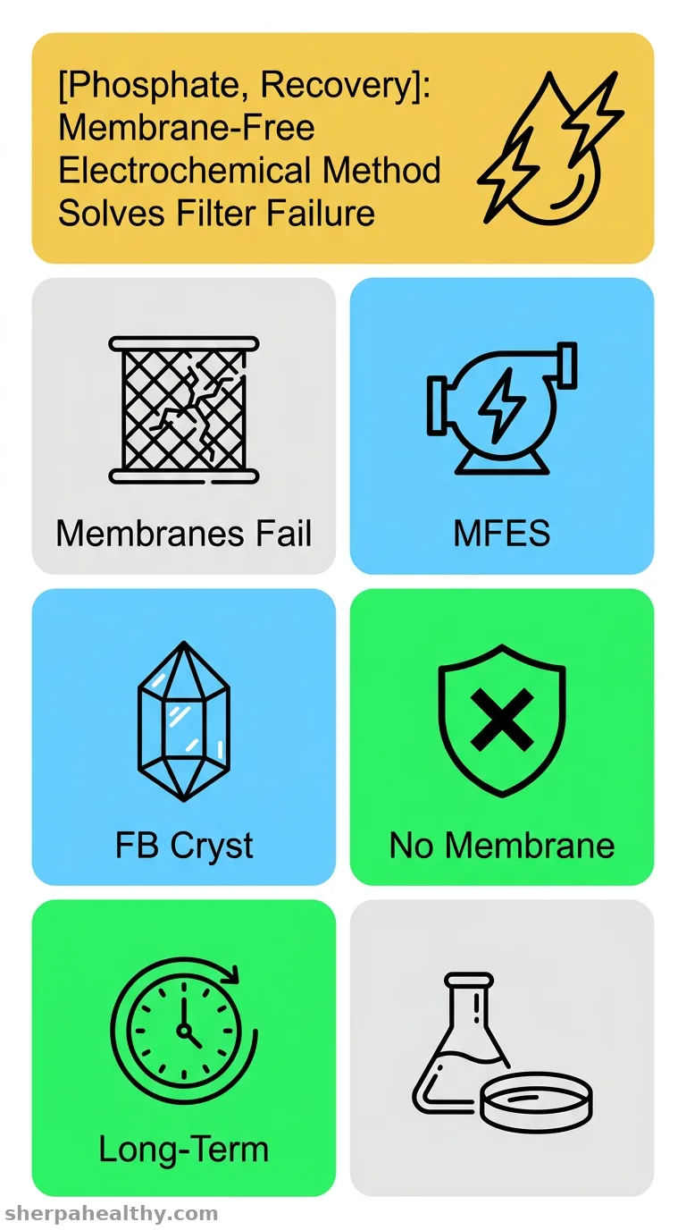 Efficient Phosphate Recovery via Membrane-Free Electrochemical Separation Coupled with Fluidized Bed Crystallization: A Long-Term Operation and Comprehensive Demembranization Solution.